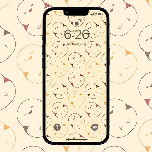 enamemo October phone wallpaper: Cozy bird
