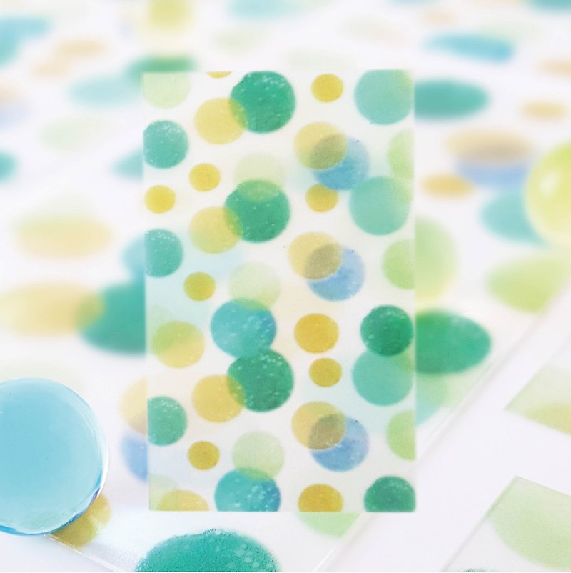 水玉分裝片 - 挪威森綠 - 紙膠帶 - 塑膠 綠色