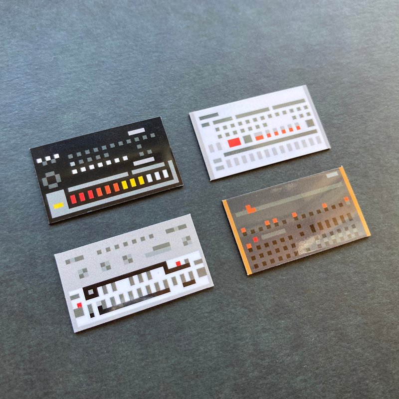 【マグネット】シンセサイザー・ドットコレクション マグネット02 リズムマシン - マグネット - 紙 ブラック