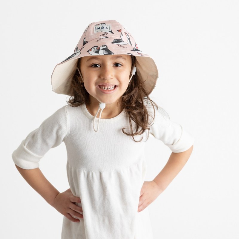 Summer Hat (Pink Puffin) - Baby Hats & Headbands - Cotton & Hemp 