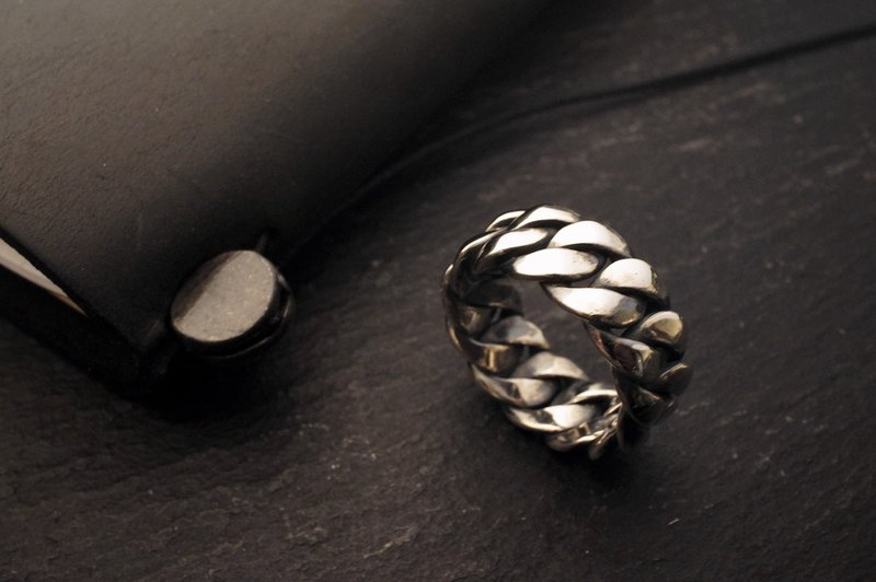 925 Sterling Silver - The Temperance Ring(R108) - แหวนทั่วไป - เงินแท้ สีเงิน