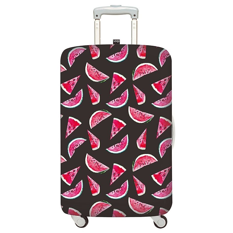 LOQI suitcase jacket / watermelon black LMJUWA [M size] - Luggage & Luggage Covers - Plastic Black