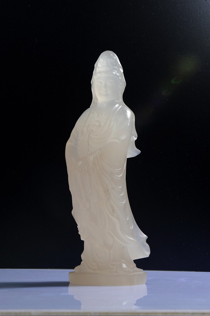 Shoushan Frozen Stone Avalokitesvara Ornament Lao Stone Lao Wo Stone/ Lucky / Lucky / - Items for Display - Jade 
