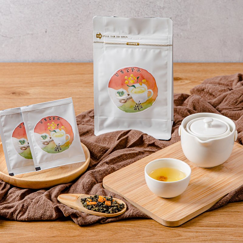 【肆食吧】芒果烏龍茶-一口泡茶包(10入) - 茶葉/茶包 - 塑膠 橘色