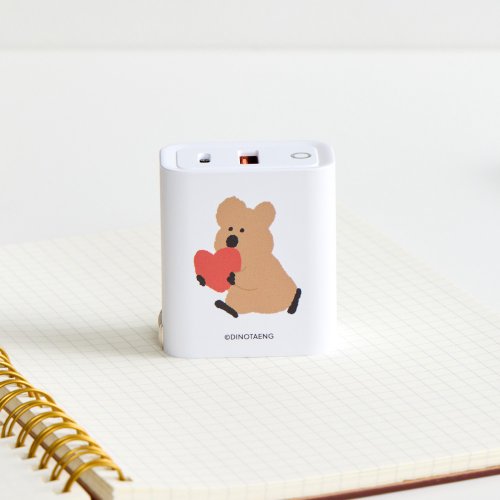 TOYSELECT DINOTAENG經典-愛心伴隨USB3.0+PD20W雙孔充電器