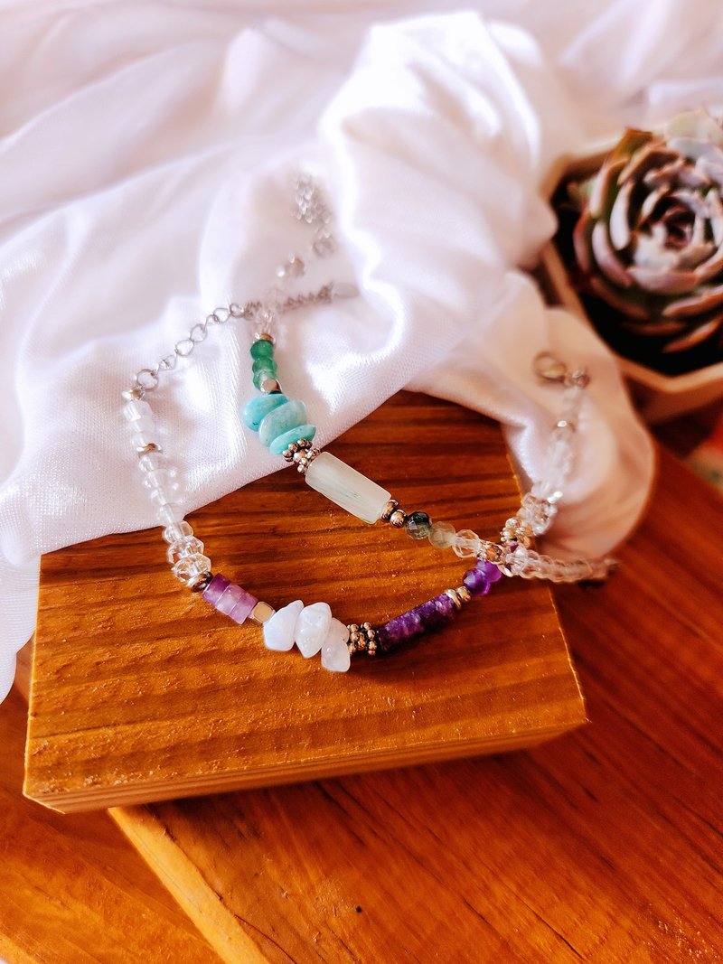 Puro Dreamland-The spiritual music of the Hope Stone- Gemstone crystal bracelet - Bracelets - Crystal Multicolor