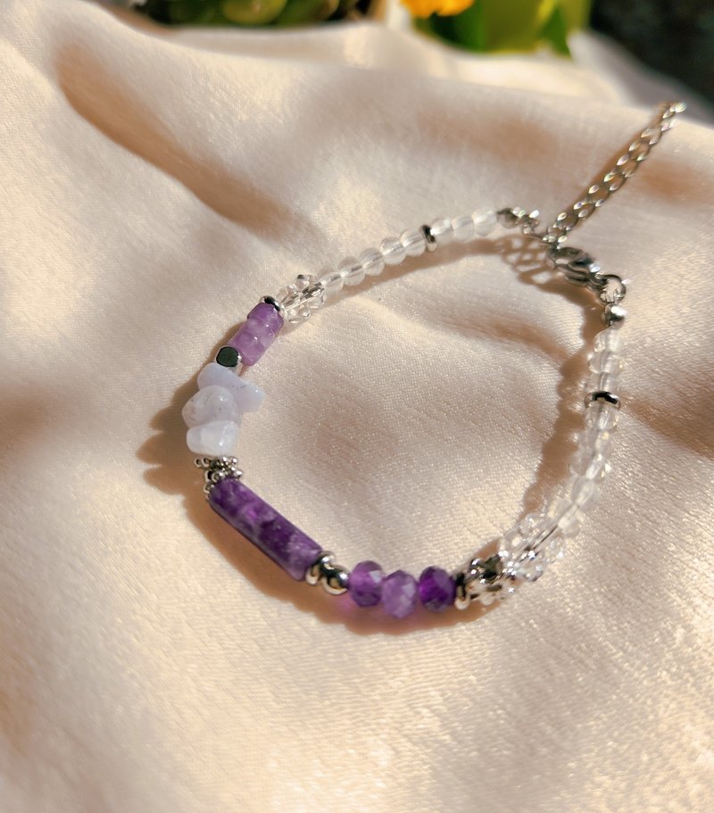 Puro Dreamland-The spiritual music of the Hope Stone- Gemstone crystal bracelet - สร้อยข้อมือ - คริสตัล สีม่วง