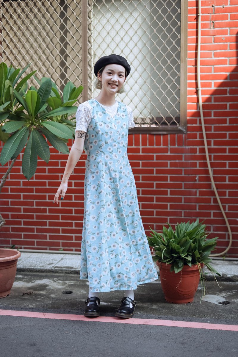 Except True Love blue gift vintage dress - One Piece Dresses - Other Man-Made Fibers Blue