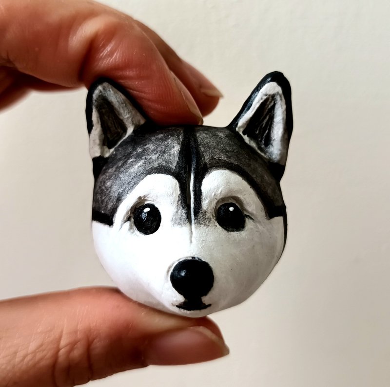 Siberian dog magnet - Magnets - Clay 