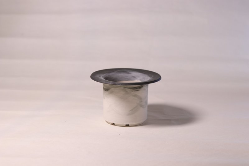 土質 盆器 - 盆栽/植栽 - 陶 黑色