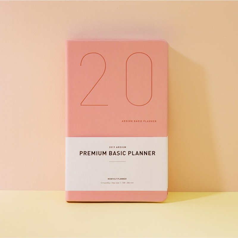 2019 ARDIUM PREMIUM BASIC PLANNER 月計畫行事曆 - 日曆/月曆/年曆 - 紙 粉紅色