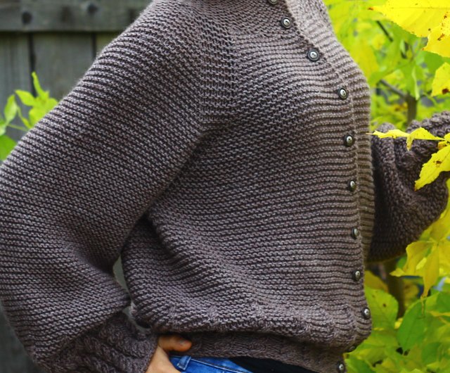 Top down 2024 cardigan sweater pattern