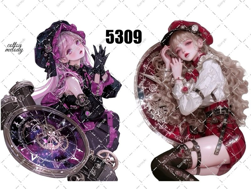 original sticker no.5309 人物ステッカー オリジナルステッカー オリジナル人物ステッカー 装飾ステッカー cotton melody - 貼紙 - 紙 