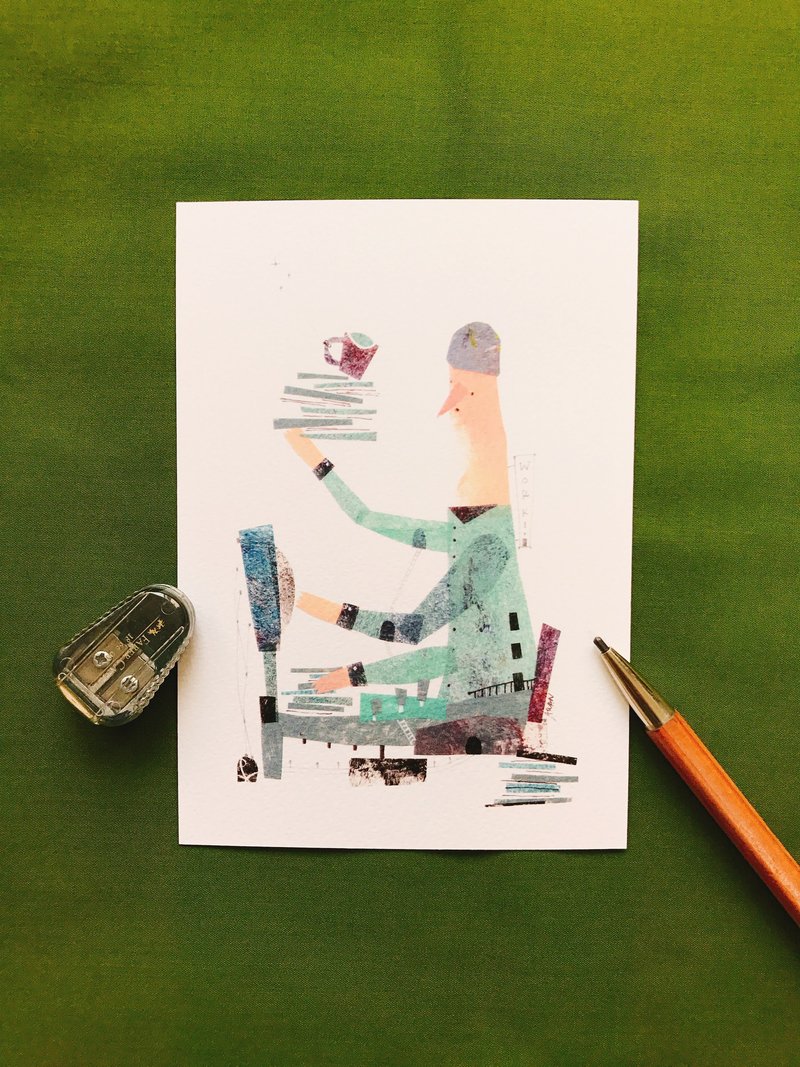 Postcard at work - Cards & Postcards - Paper Blue