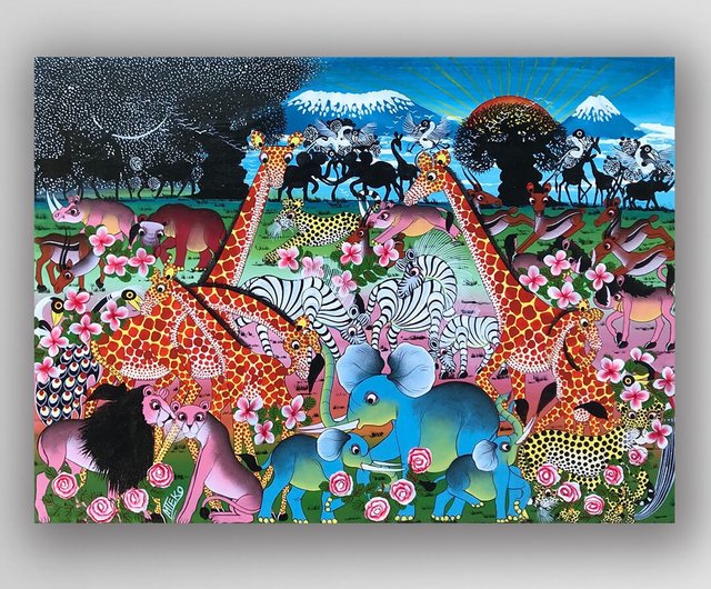 ナイジェリアの油絵 ナイジェリアの油絵