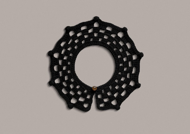 POPOPB collar accessories FRANK02 – BLACK (fake collar accessories accessories collar) - Parent-Child Clothing - Wool 