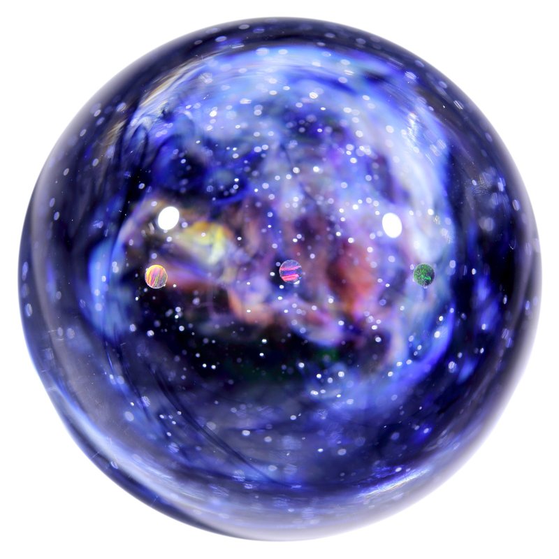59mm 兩面星雲宇宙玻璃球擺設 no.M263 - 擺飾/家飾品 - 玻璃 黑色