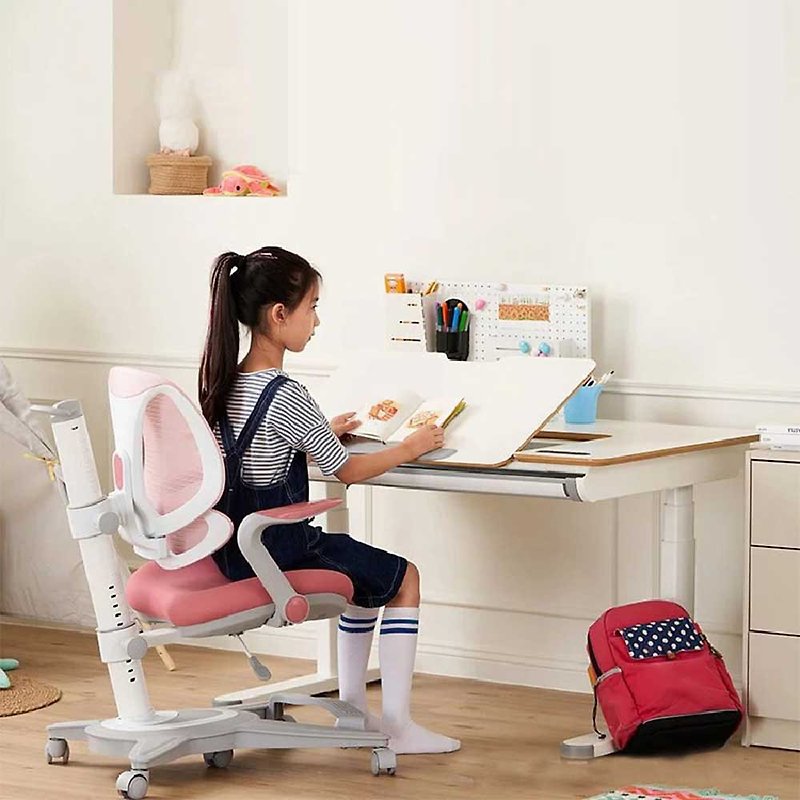其他金屬 餐桌/書桌 白色 - M型電動兒童升降書桌