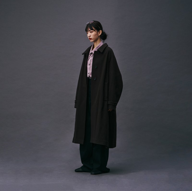 【pre-order】 esoteria women's 3B single breasted overcoat - Diana - Women's Casual & Functional Jackets - Wool Brown