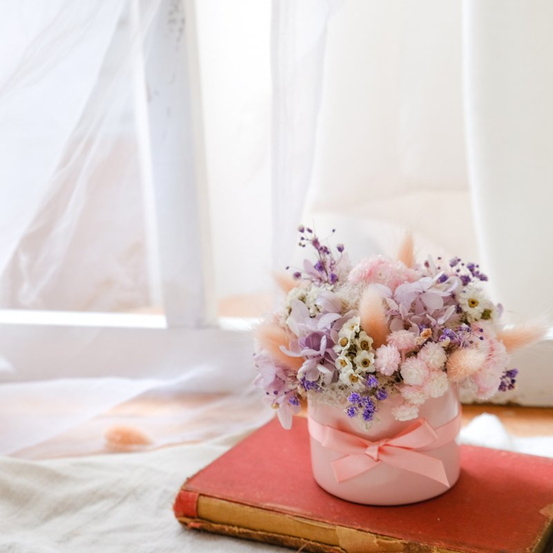 【材料包】花禮材料包-C款 甜美系畢德邁爾盆花 贈送教學影片 - 花藝/盆栽/植栽 - 植物．花 粉紅色