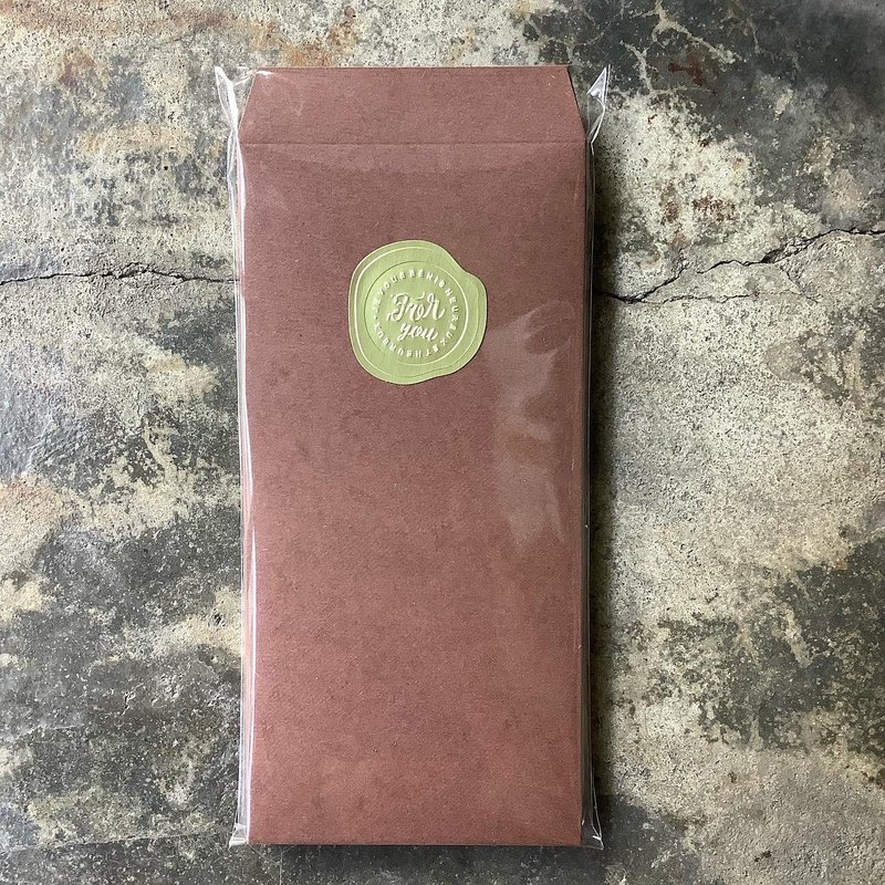 信封/直式/厚磅咖啡雙色/4入 - 信封/信紙 - 紙 咖啡色