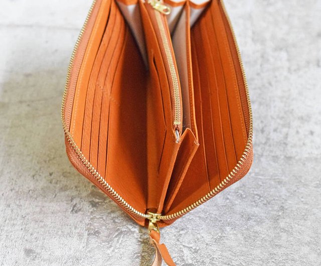 Made to order Tochigi leather L-shaped zipper long wallet