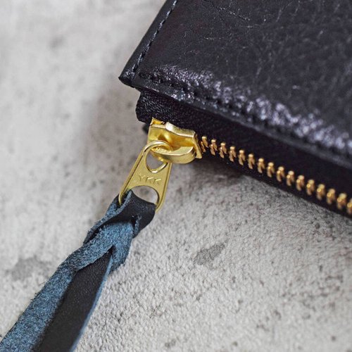 Made to order Tochigi leather L-shaped zipper long wallet