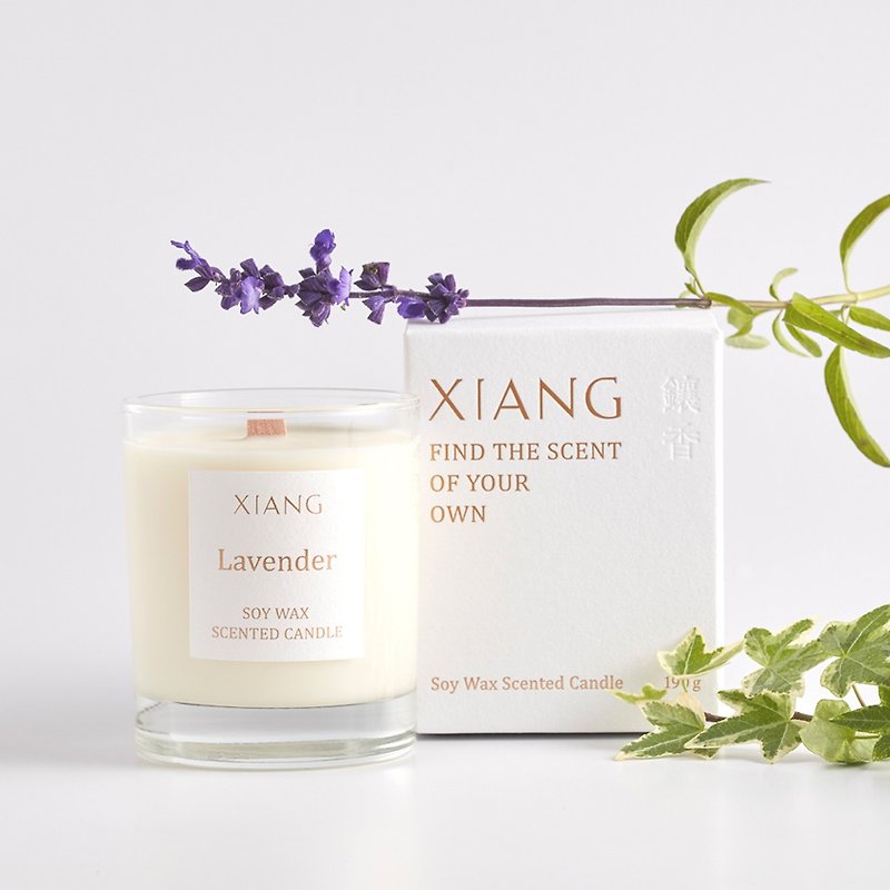 XIANG  scented candle - lavender  190g - Candles & Candle Holders - Wax Purple