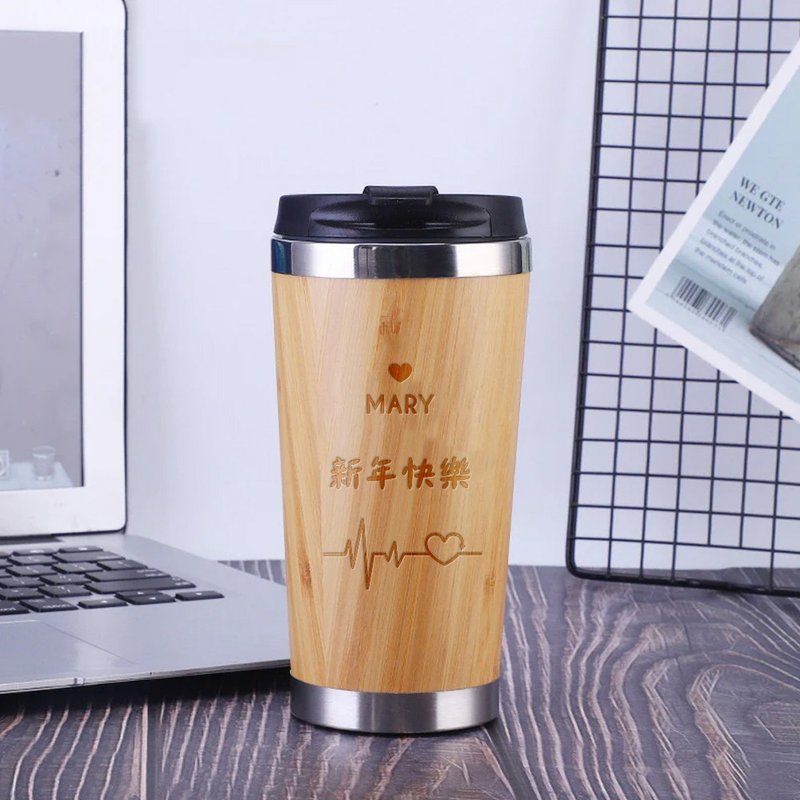 Customized high-quality custom wooden cup office coffee cup Stainless Steel thermos cup - Vacuum Flasks - Wood 