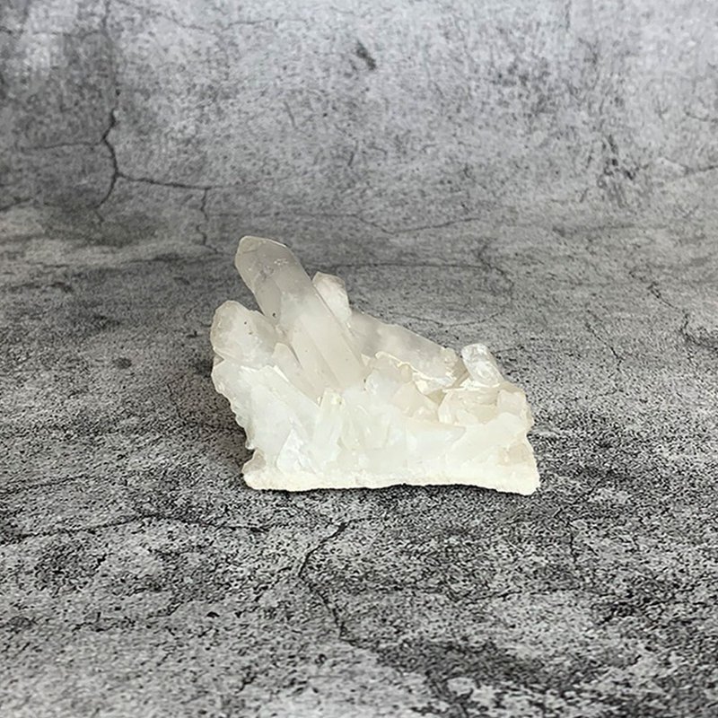 Crystal Cluster-White Crystal Original Mine Office Healing Micro-Landscape Installation One Thing and One Picture - Items for Display - Gemstone Transparent
