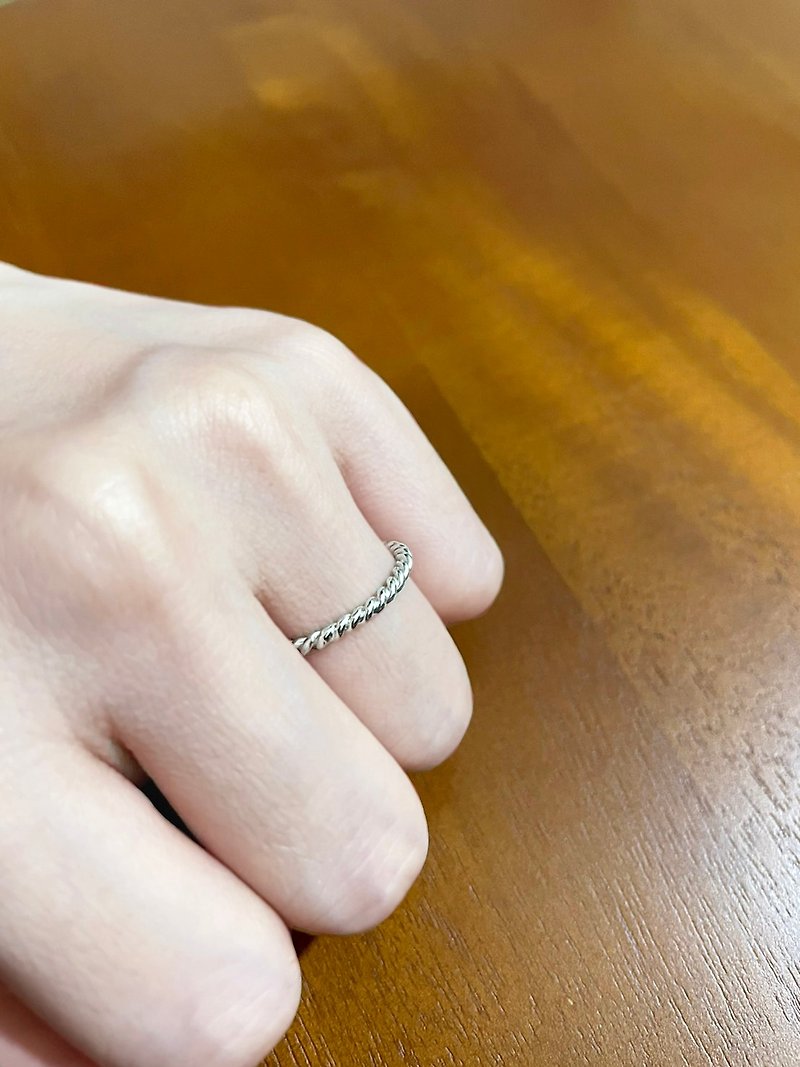 2 mm twist fine silver ring - General Rings - Sterling Silver Silver