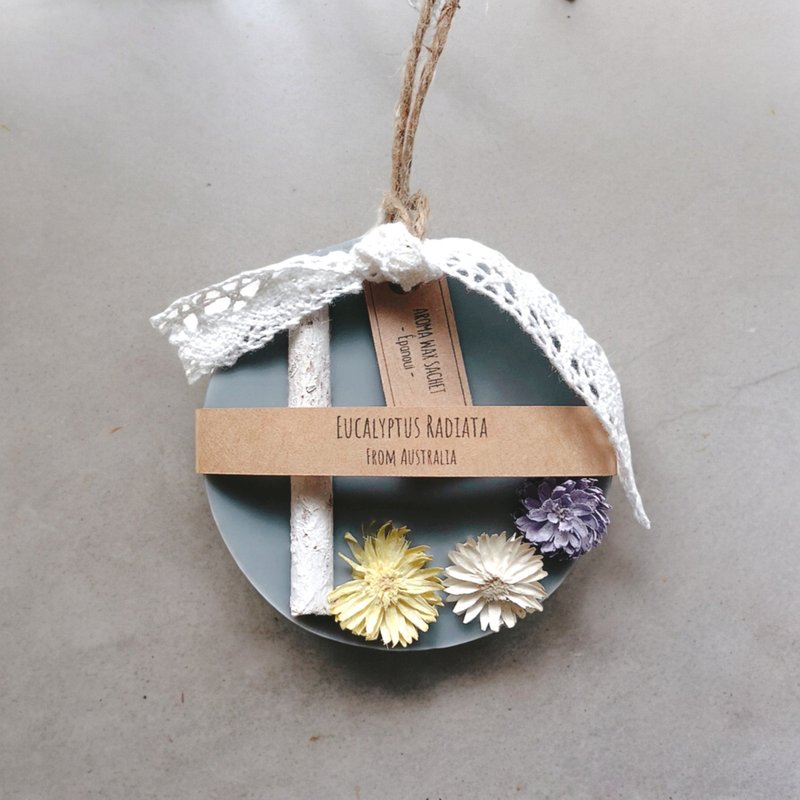Aroma wax sachet - teasel×gray Scandinavian color inspired sachet - Fragrances - Wax Gray