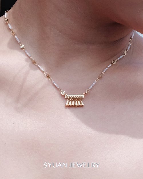 SYUAN JEWELRY SYUAN JEWELRY |Te Fiti — 鍍18K海洋女神大地之母人造珍珠項鍊