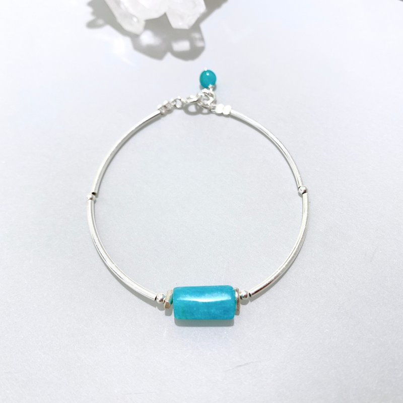 Ops Amazonite silver bracelet-天河石/湖水綠/銀/藍綠色 - 手鍊/手環 - 寶石 綠色