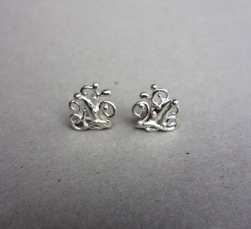Crawberry Silver Earrings-Ear Pins - Earrings & Clip-ons - Silver 