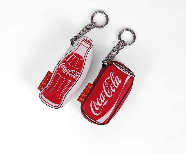 Coca Cola 自作　コカコーラキーホルダー　鏡面加工　ステンレス製　ファスナータブ