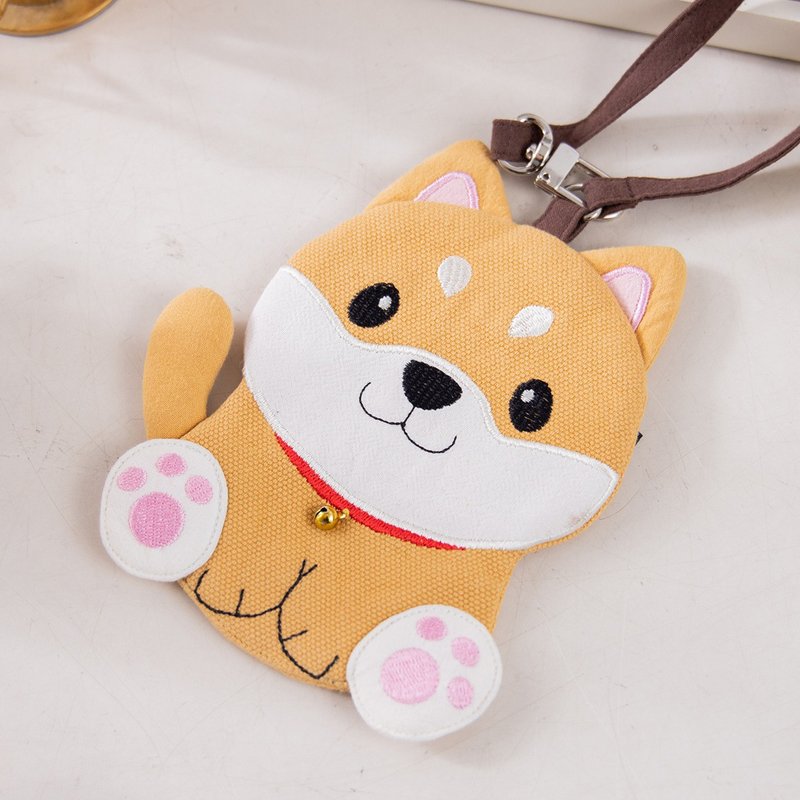 Shiba Inu Baby Straight Card Holder Identification Card Holder / Luggage Tag【820190】 - ID & Badge Holders - Cotton & Hemp Orange