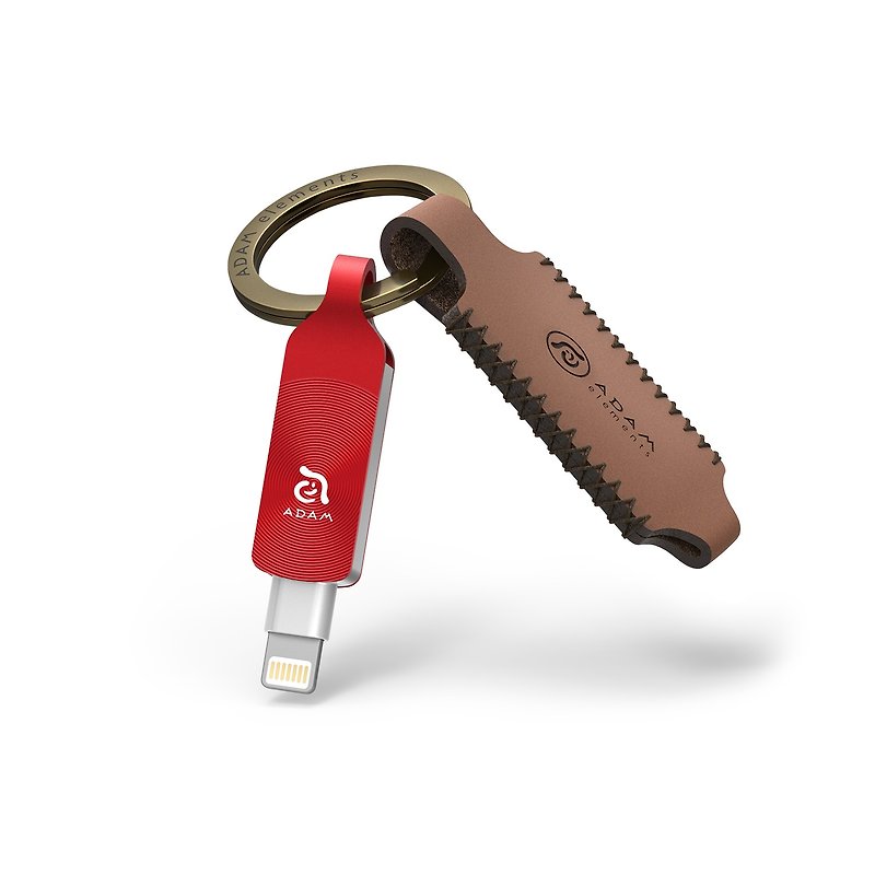 iKlips DUO + 32GB Apple iOS USB3.1双方向フラッシュドライブレッド - USBメモリー - 金属 レッド