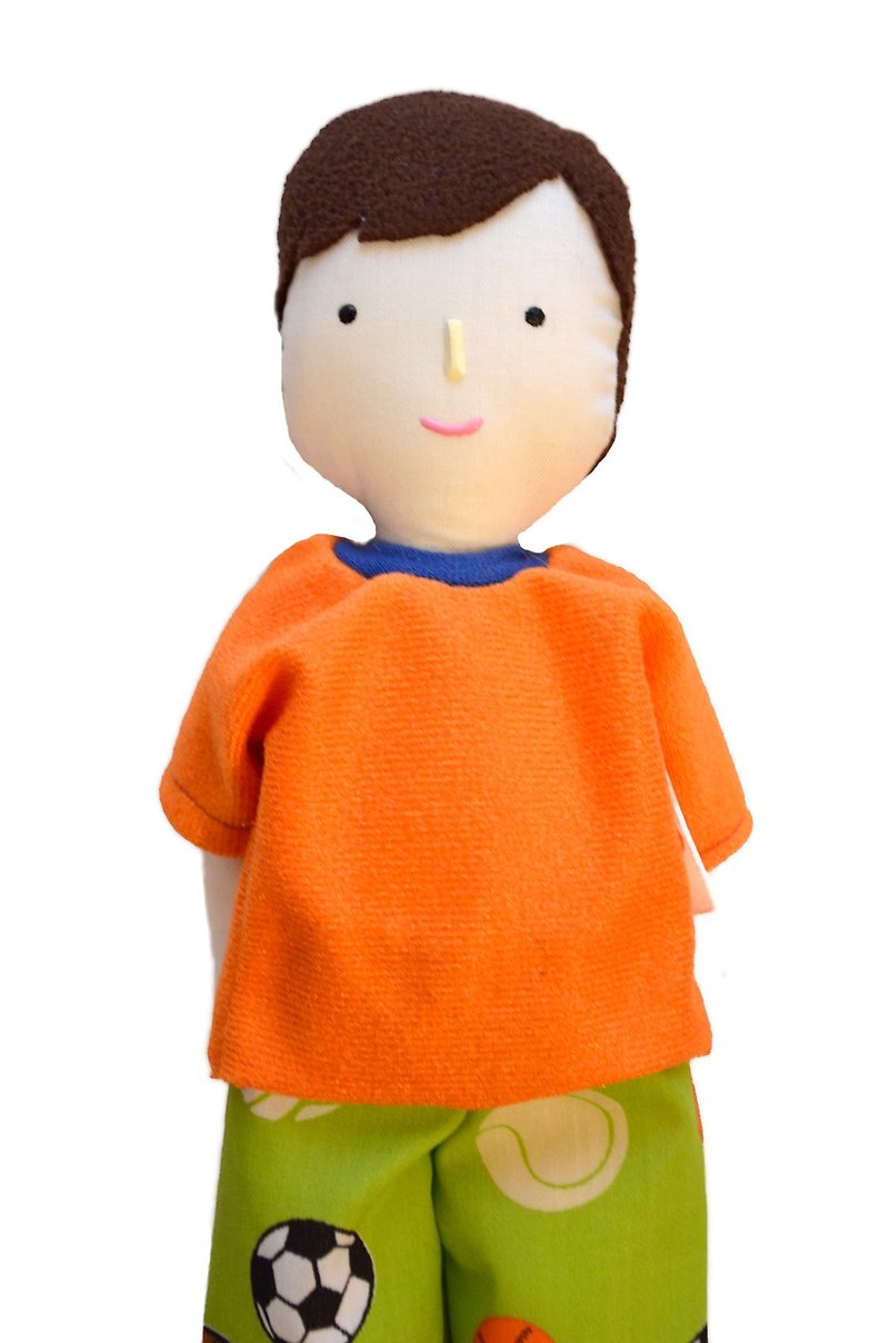 Boy doll / Rag doll of a boy / Handmade / Light skin doll - 布娃娃 - Stuffed Dolls & Figurines - Other Materials Multicolor