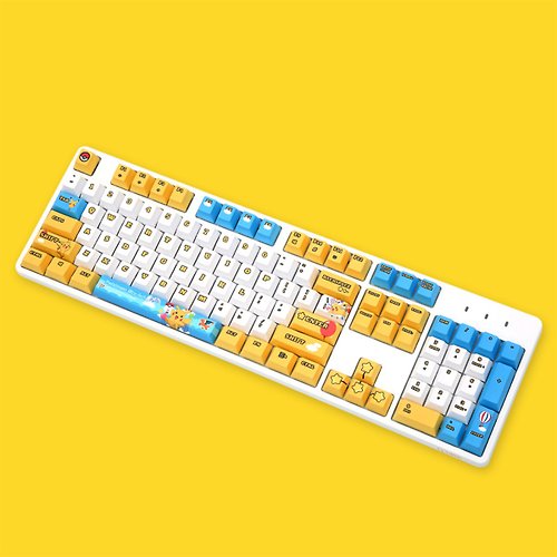艾石頭 授權經銷 【免運特惠】FE104客製電競專用寶可夢天空款游戲機械鍵盤