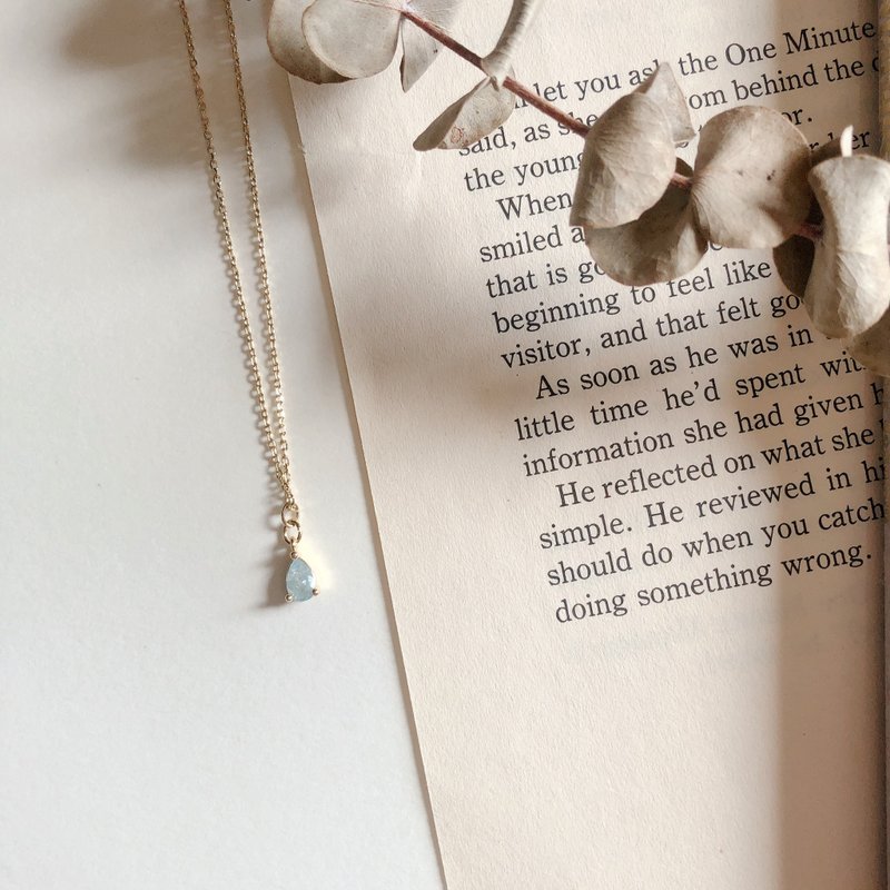 14K Stone Necklace - Necklaces - Semi-Precious Stones Blue