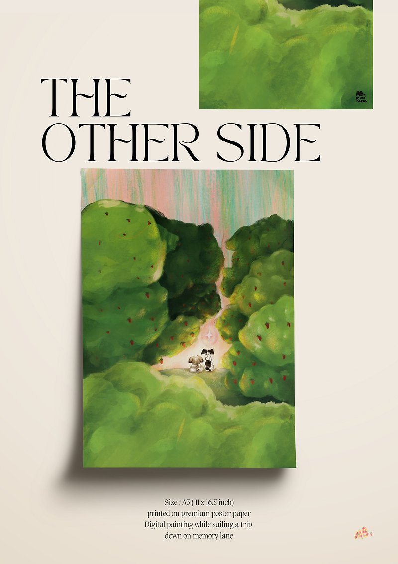 The other side - A3 Poster - 掛牆畫/海報 - 紙 綠色