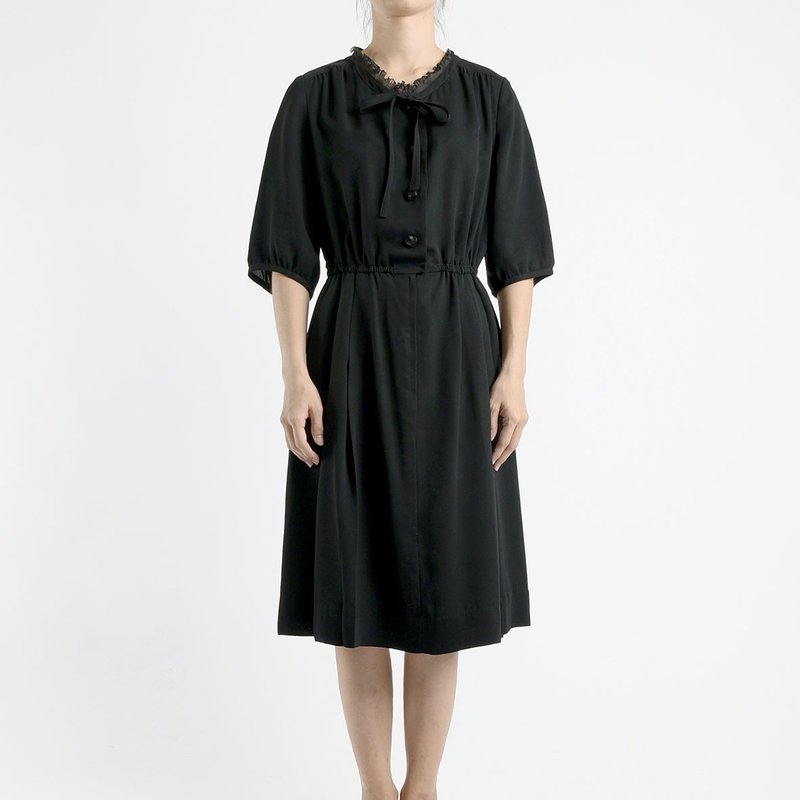 Vintage Japan Dress - One Piece Dresses - Other Materials Black