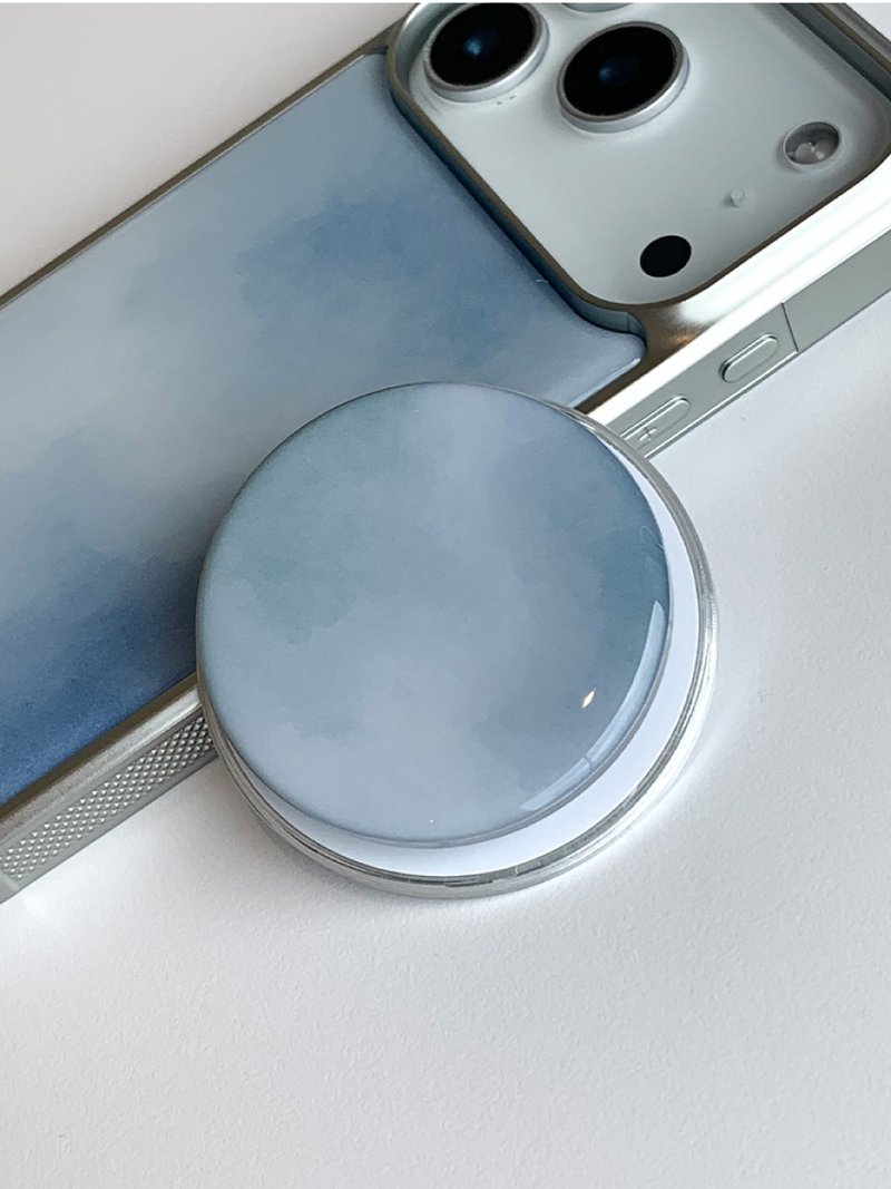 Misty Blue Epoxy iPhone Phone Grip MagSafe - 手機配件 - 其他材質 橘色