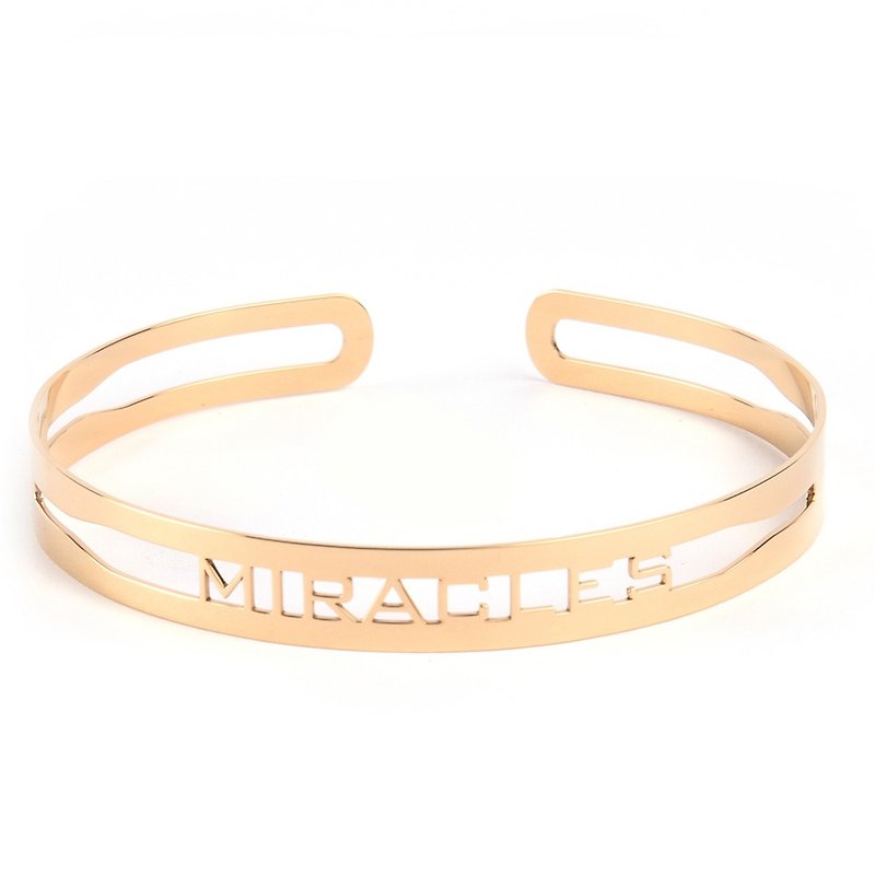 MOTTO BRACELET, MIRACLES, SILVER GOLD ROSE GOLD - Bracelets - Other Metals Silver