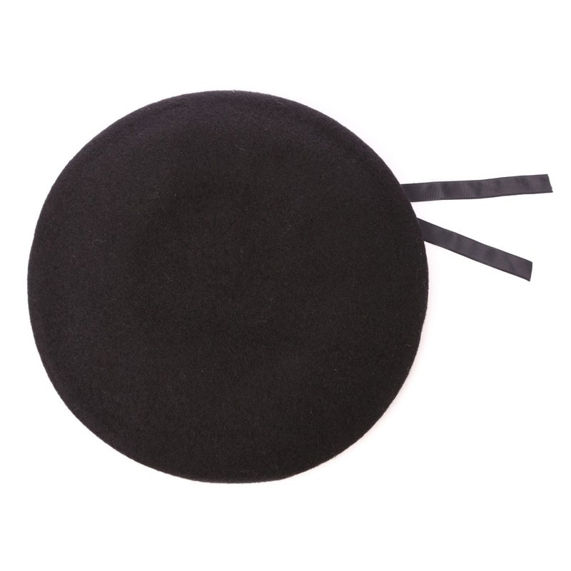 Spain ELOSEGUI Women's CHE Beret EL_CHE10003 Velvet Black - Hats & Caps - Wool 