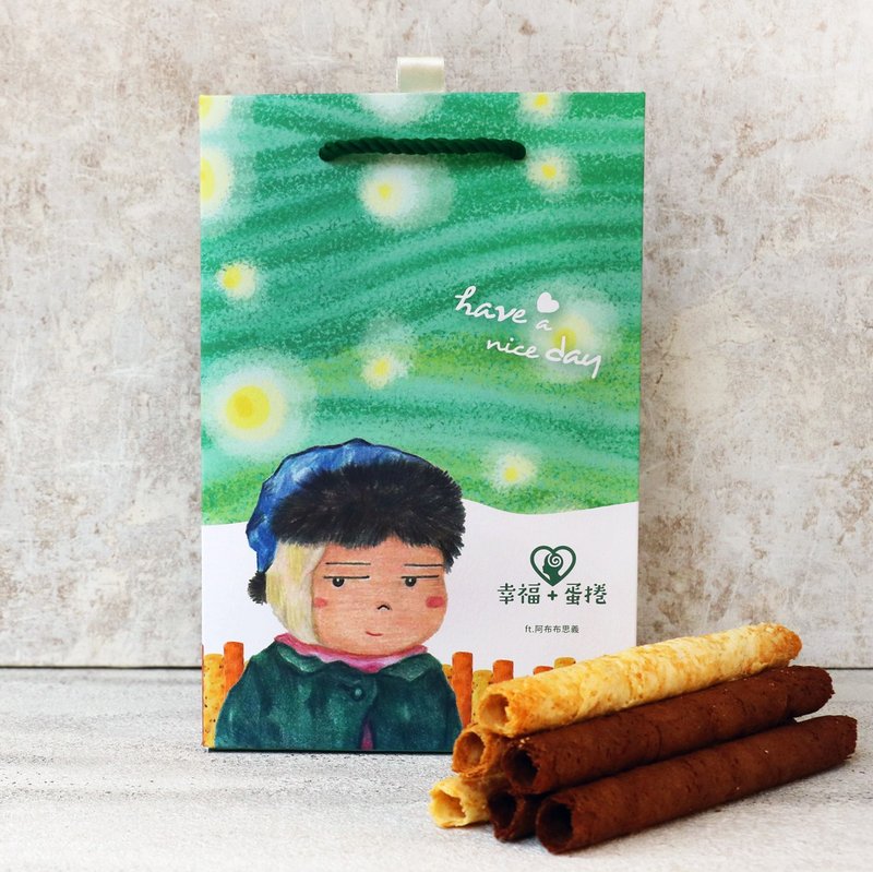 Starry Sky - Xinlu × Abu Siyi Joint Gift Box (Long Egg Roll) - ขนมคบเคี้ยว - อาหารสด สีเขียว