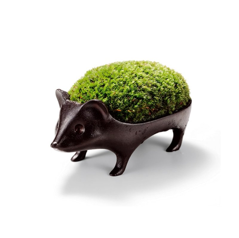โลหะ ของวางตกแต่ง สีนำ้ตาล - Hedgehog - bronze (without moss) - M