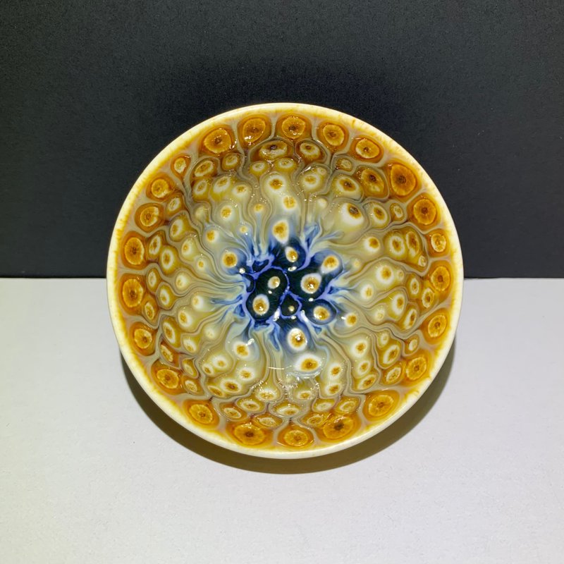 孔雀開屏功夫杯 60ml 邱毓寧 鶯歌燒 A9-06 - 茶壺/茶杯/茶具 - 瓷 多色