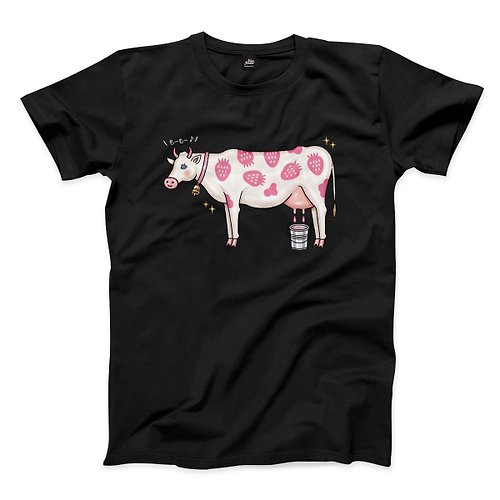ViewFinder 草莓乳牛 - 黑 - 中性版T恤